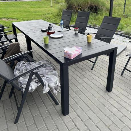 Duży zestaw mebli na taras dla 12 osób KJD12 ze składanymi krzesłami