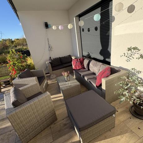 Duży zestaw mebli technorattanowych Stefano Grande Grey