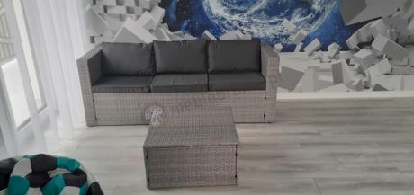 Duży zestaw mebli technorattanowych Stefano Grande Grey