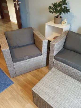Duży zestaw mebli technorattanowych Stefano Grande Grey