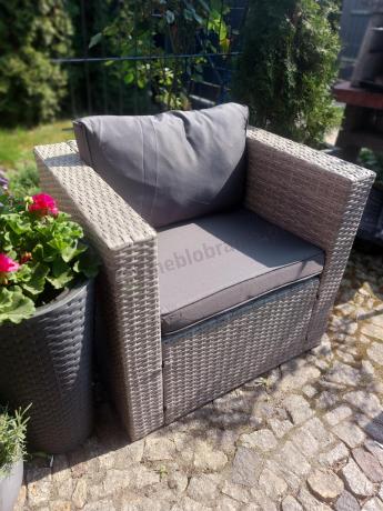 Duży zestaw mebli technorattanowych Stefano Grande Grey