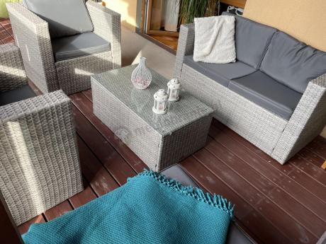 Duży zestaw mebli technorattanowych Stefano Grande Grey