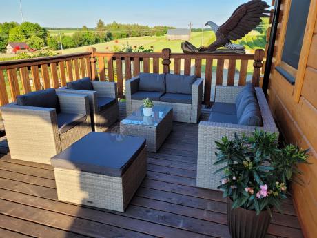 Duży zestaw mebli technorattanowych Stefano Grande Grey