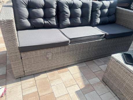 Duży zestaw mebli technorattanowych Stefano Grande Grey