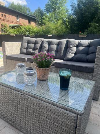 Duży zestaw mebli technorattanowych Stefano Grande Grey