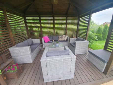 Duży zestaw mebli technorattanowych Stefano Grande Grey