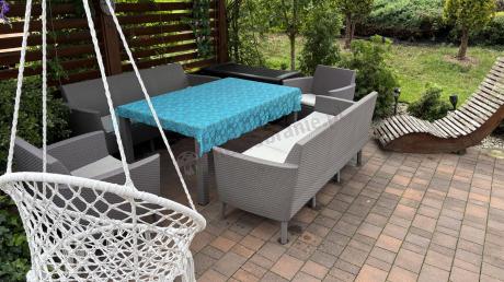 Duży zestaw ogrodowy na 8 osób Meblobranie SFM cappuccino