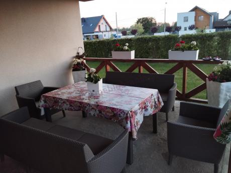 Duży zestaw ogrodowy na 8 osób Meblobranie SFM cappuccino