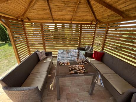 Duży zestaw ogrodowy na 8 osób Meblobranie SFM cappuccino