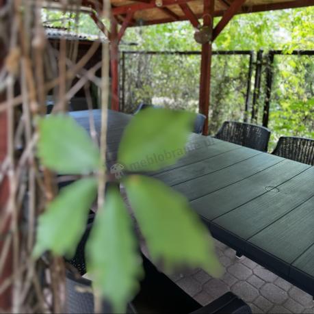 Duży zestaw ogrodowy obiadowy dla 12 osób z dużym stołem Meblobranie EJD12 grafit