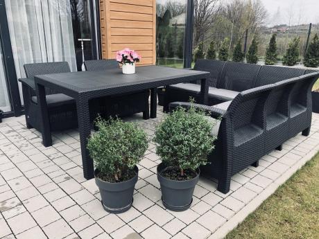 Duży zestaw ogrodowy ze stołem obiadowym