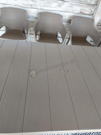 Duży zestaw tarasowy 12 foteli i stół Meblobranie EJD12 cappuccino