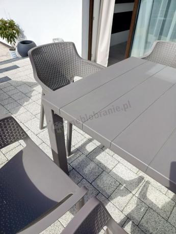 Duży zestaw tarasowy 12 foteli i stół Meblobranie EJD12 cappuccino