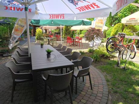 Duży zestaw tarasowy 12 foteli i stół Meblobranie EJD12 cappuccino