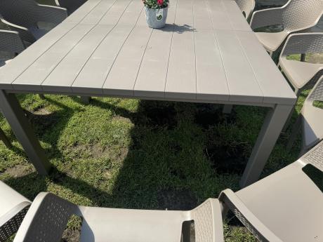 Duży zestaw tarasowy 12 foteli i stół Meblobranie EJD12 cappuccino