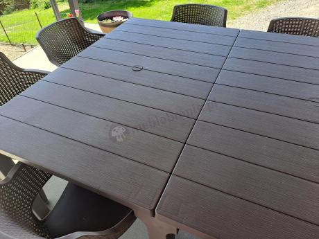 Duży zestaw tarasowy 12 foteli i stół Meblobranie EJD12 cappuccino