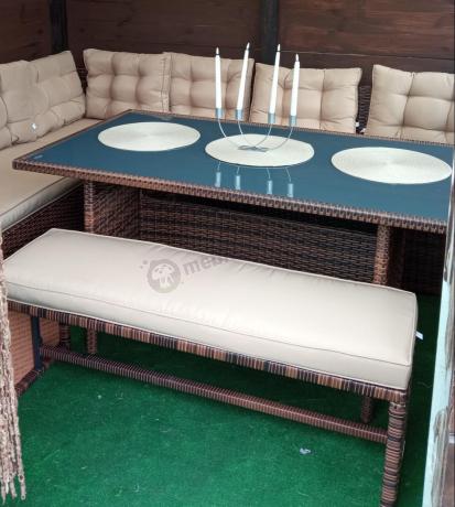 Elegancki komplet brązowy na taras