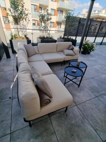 Eleganckie meble ogrodowe modułowe Salve Beige - 5 elementów
