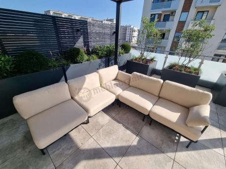 Eleganckie meble ogrodowe modułowe Salve Beige - 5 elementów