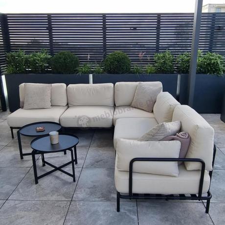 Eleganckie meble ogrodowe modułowe Salve Beige - 5 elementów