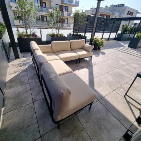 Eleganckie meble ogrodowe modułowe Salve Beige - 5 elementów