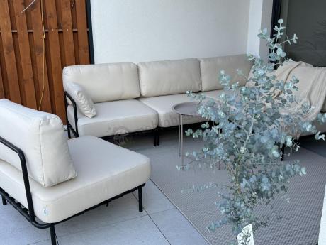 Eleganckie meble ogrodowe modułowe Salve Beige - 5 elementów