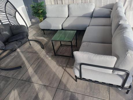 Eleganckie meble ogrodowe modułowe Salve Chrome - 5 elementów