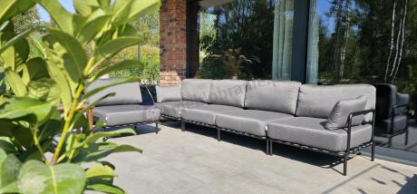 Eleganckie meble ogrodowe modułowe Salve Slate - 5 elementów