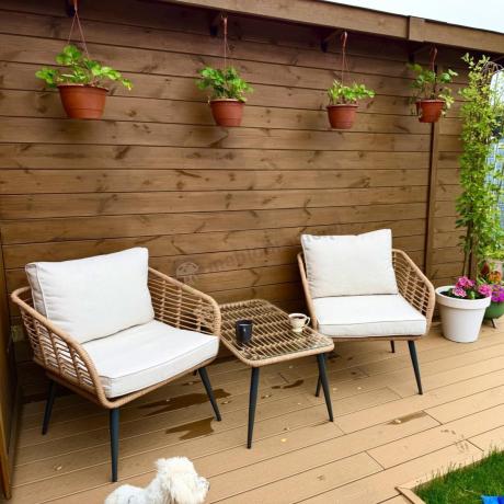 Fotel technorattanowy w stylu boho Torgiano - Brown