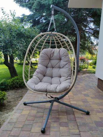 Fotel wiszący ogrodowy Foldo Beige Taupe