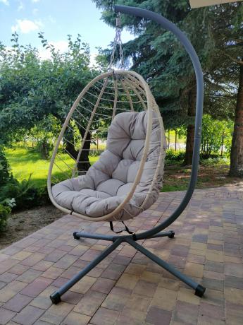 Fotel wiszący ogrodowy Foldo Beige Taupe