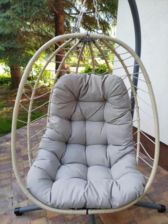 Fotel wiszący ogrodowy Foldo Beige Taupe