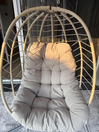 Fotel wiszący ogrodowy Foldo Beige Taupe