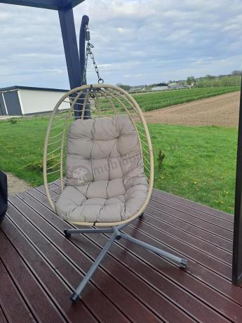 Fotel wiszący ogrodowy Foldo Beige Taupe