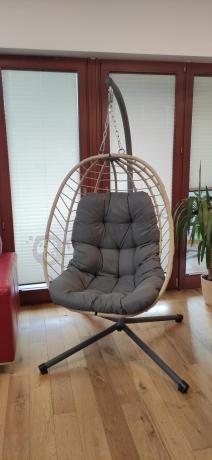 Fotel wiszący ogrodowy Foldo Creme