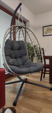 Fotel wiszący ogrodowy Foldo Creme