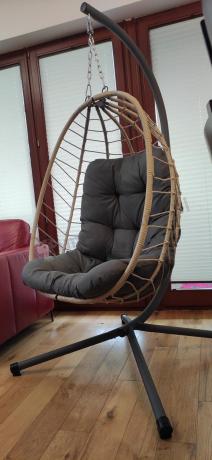 Fotel wiszący ogrodowy Foldo Creme