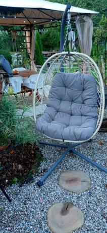 Fotel wiszący ogrodowy Foldo Creme