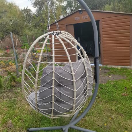 Fotel wiszący ogrodowy Foldo Creme