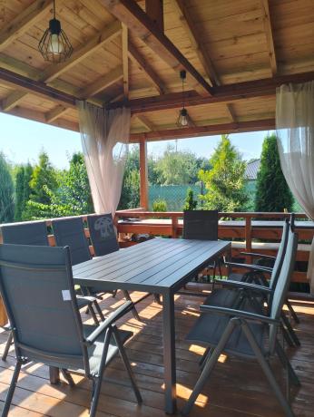 Grafitowe meble aluminiowe - stół 180cm i składane krzesła - Kanbery Antracite 8+1