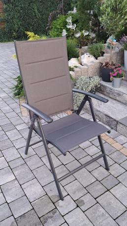 Grafitowe meble ogrodowe Kantara ze stołem rozkładanym 160-240 cm i 10 krzesłami