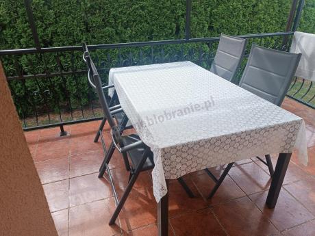 Grafitowy komplet mebli aluminiowych - stół 150cm + 6 krzeseł - Kanbery Antracite 6+1