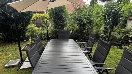 Grafitowy komplet mebli obiadowych dla 10 osób - rozkładany stół 240cm Tabia