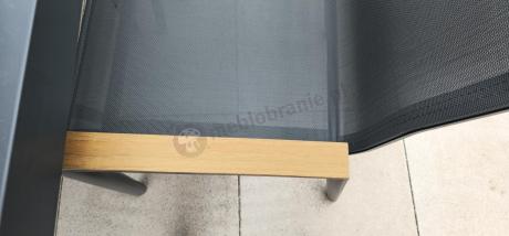 Grafitowy komplet mebli ogrodowych z rozkładanym stołem 210cm + 8 krzeseł Tanami Marla