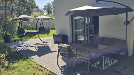 Grafitowy komplet ogrodowy metalowy z sofą 175cm Sodor Dining