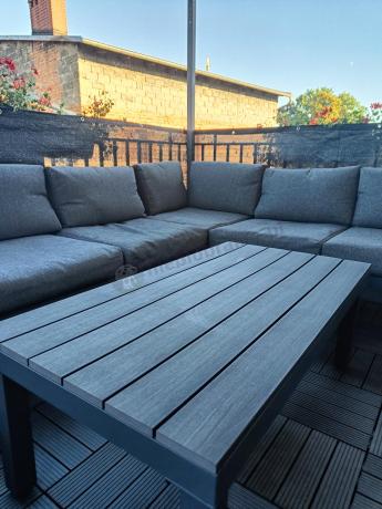 Grafitowy narożnik 222x222cm z fotelem - Calamba Corner