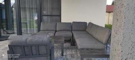 Grafitowy narożnik 222x222cm z fotelem - Calamba Corner