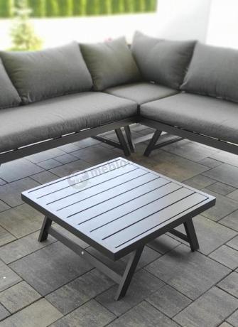 Grafitowy narożnik modułowy z leżakiem 255x195 cm Soletto XL - Antracite