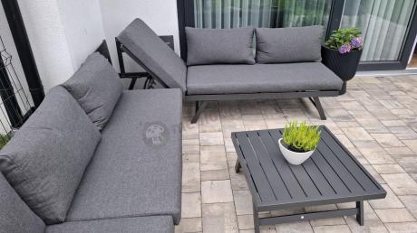 Grafitowy narożnik modułowy z leżakiem 255x195 cm Soletto XL - Antracite