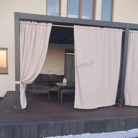 Grafitowy narożnik na taras z fotelem - metalowy stelaże - Sodor Corner XL - Dark Grey